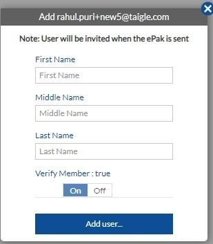 modal will appear asking for the user’s name