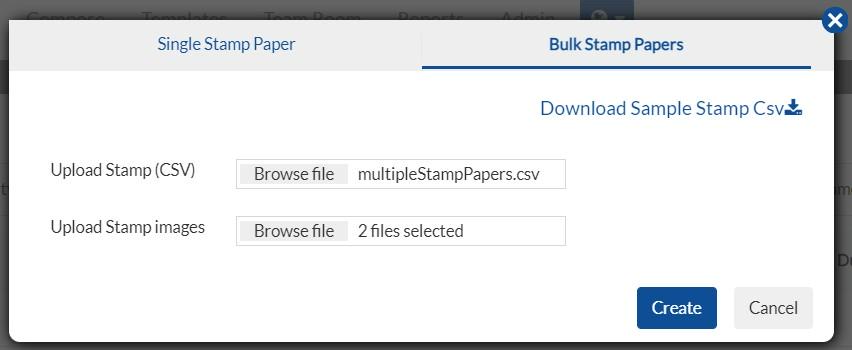 Upload Stamp images renamed as Certificate no