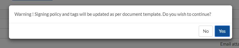 accept all the other settings of the document template
