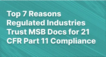 MSB Docs for 21 CFR