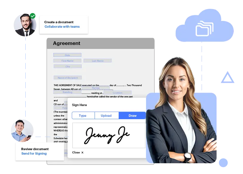 MSB Docs home banner showcasing eSignature solutions, digital signature tools, enterprise content management, and digital document management solution for secure online contract signing.